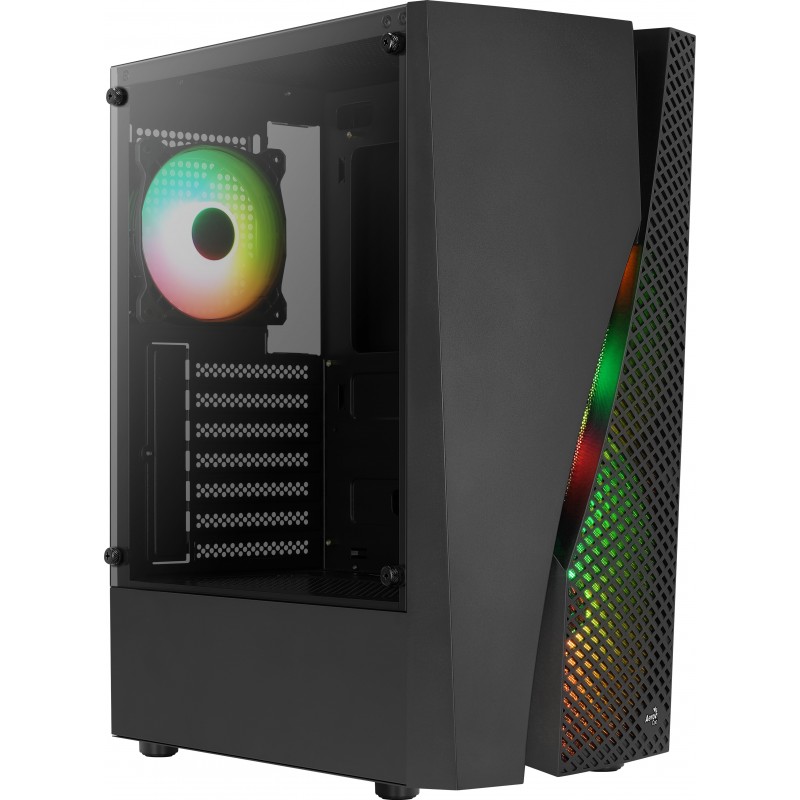 Case Aerocool Wave-G-BK-v3 Nero Vetro Temperato Midi Tower