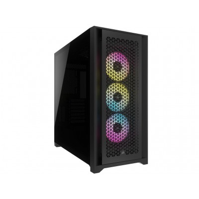 Corsair iCUE 5000D RGB Airflow Midi-Tower, Tempered Glass - schwarz