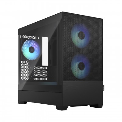 Case Fractal Design Pop Mini Air RGB Clear Tint Micro-ATX Vetro Temperato Nero