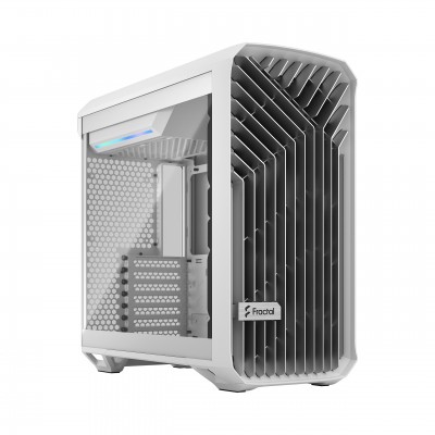 Case Fractal Design Torrent Compact White TG Clear Tint Bianco Midi Tower Vetro Temperato E-ATX