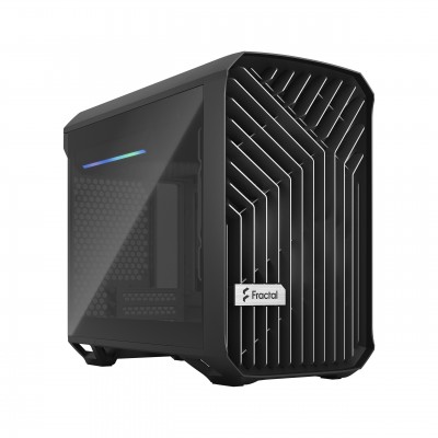 Case Fractal Design Torrent Nano Black TG Dark Tint Nero Vetro Temperato Midi Tower Mini ITX