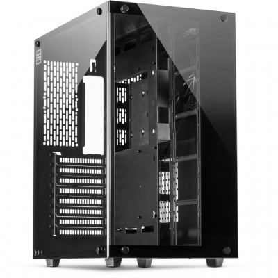 Case Inter-Tech C-701 Panorama Nero Vetro Temperato Midi Tower