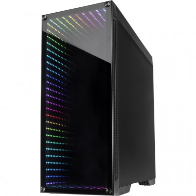 Case Inter-Tech X-908 Infini2 Infinity-Mirror Nero Vetro Temperato Midi Tower E-ATX