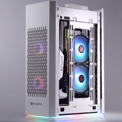 Case RAIJINTEK OPHION Elite White Bianco Mini Tower Mini ITX