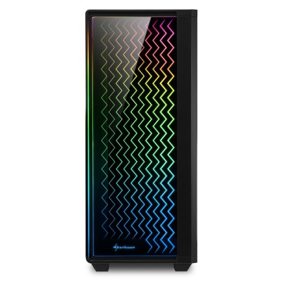 Case Sharkoon RGB LIT 200 Nero Pannello Frontale e Laterale In Vetro Temperato Midi Tower