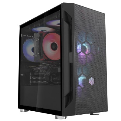 Case SilverStone Fara H1M Vetro Temperato Nero