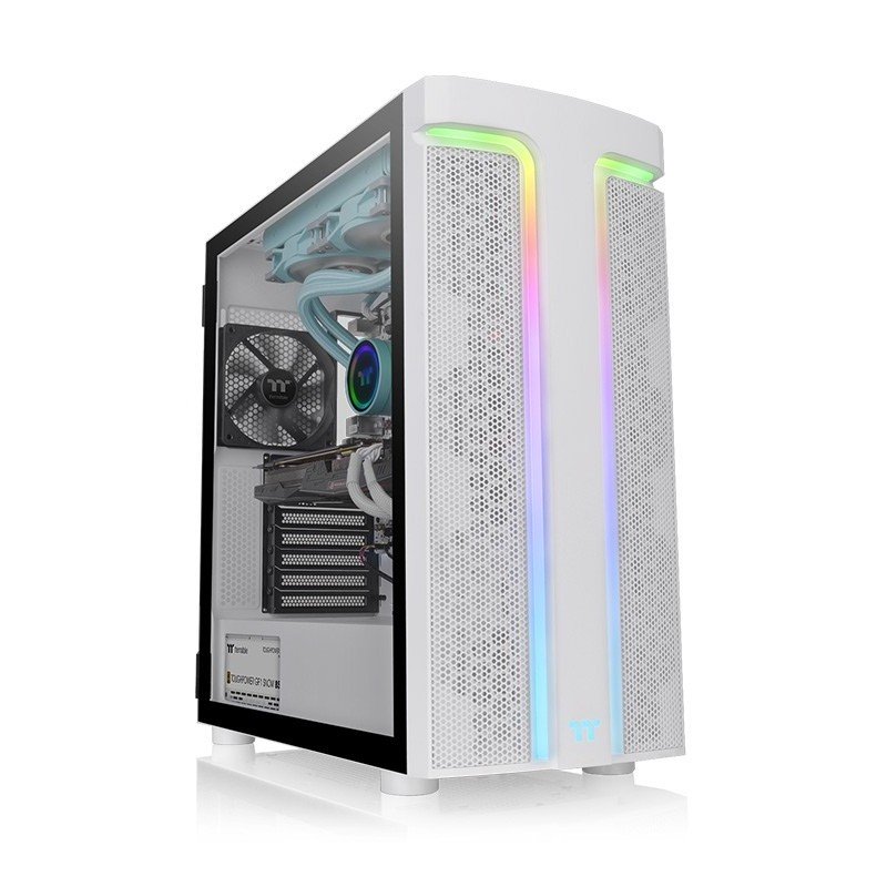 Case Thermaltake H590 TG ARGB Snow Bianco Vetro Temperato Midi Tower E-ATX