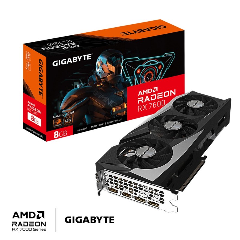 Scheda Video GIGABYTE Radeon RX 7600 Gaming OC 8GB GDDR6