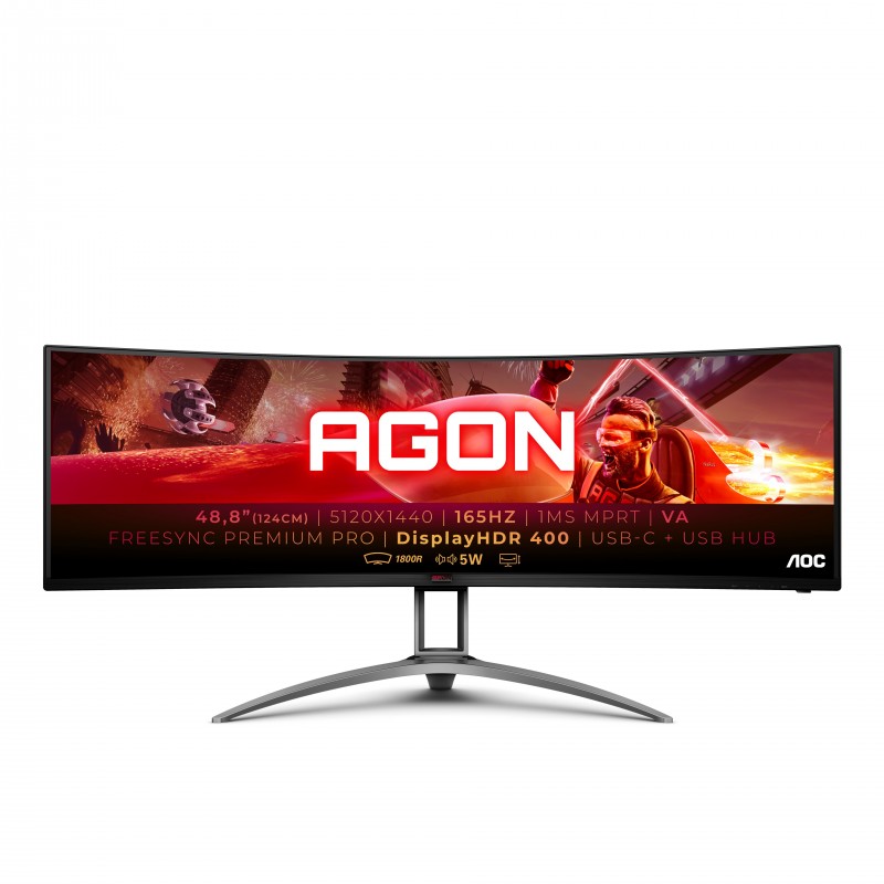 Monitor AOC AGON AG493UCX2 49'' DQHD HDR NVIDIA G-Sync Nero