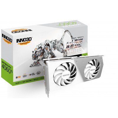 Scheda video Inno3D GeForce RTX 4060TI 8GB Twin X2 OC White