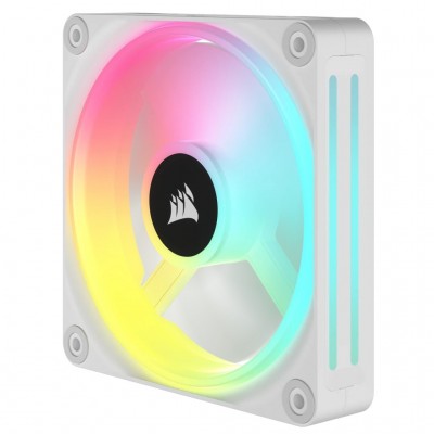 Ventole Corsair Confezione da 3 iCUE LINK QX120 RGB PWM - 120 mm, bianco