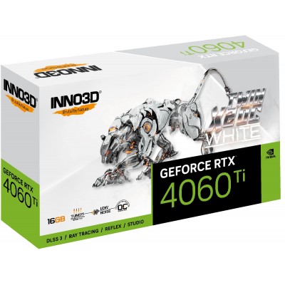 Scheda video Inno3D GeForce RTX 4060TI 16GB Twin X2 OC White