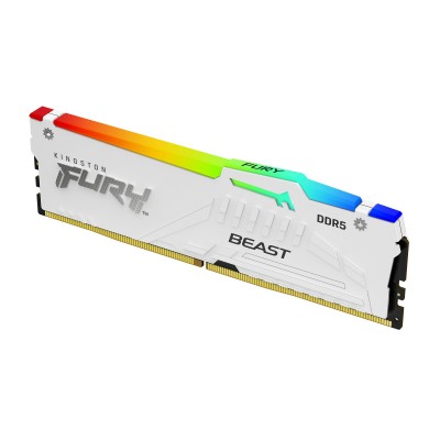 Ram KINGSTON FURY BEAST DDR5 5200MHz 64GB (2x32) RGB EXPO CL36 BIANCO