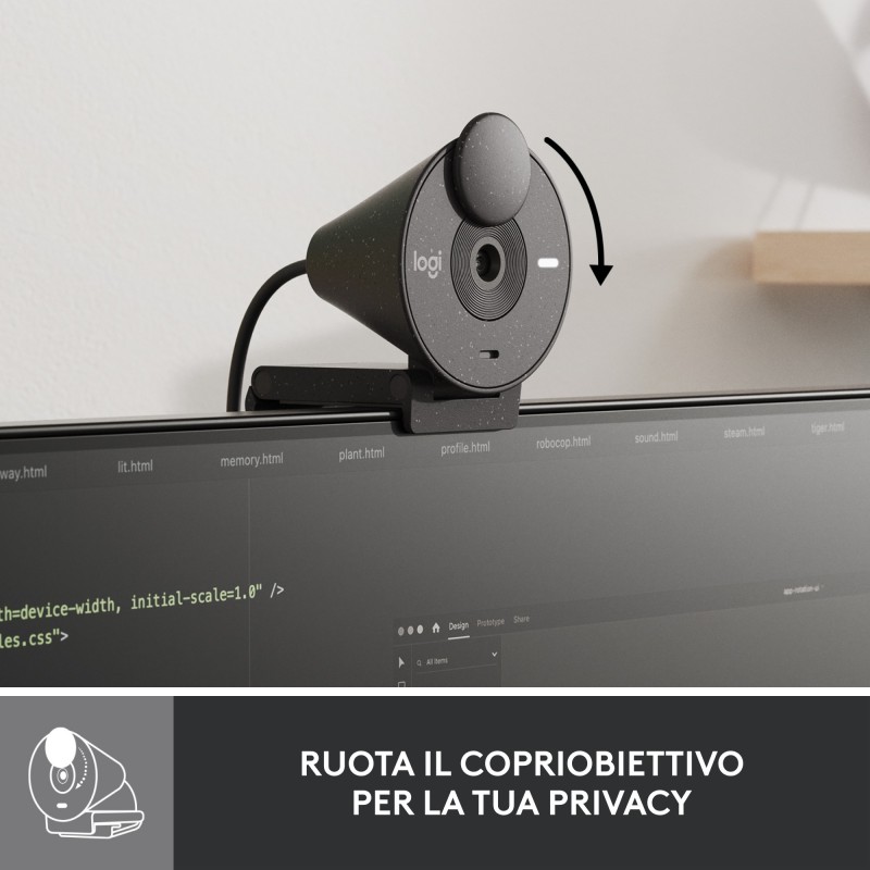 Webcam Logitech Brio 300 2 MP 1920 x 1080 Pixel USB-C