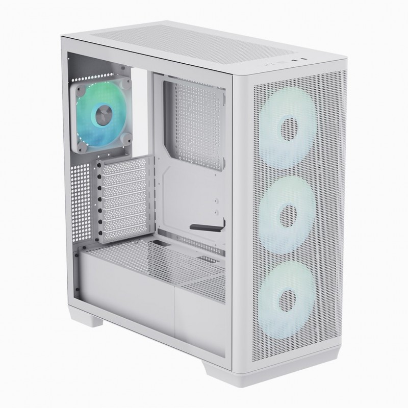 Case APNX C1 Midi-Tower ATX Vetro Temperato Bianco