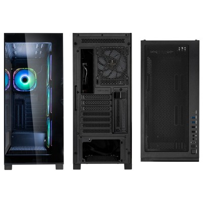 Case Kolink Unity Peak ARGB Midi-Tower Showcase Vetro Temperato Nero