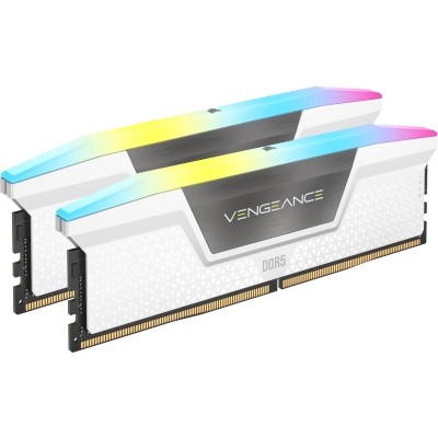 Ram CORSAIR VENGEANCE DDR5 6400Mhz 32 GB (2X16) RGB XMP 3.0 CL32 BIANCO