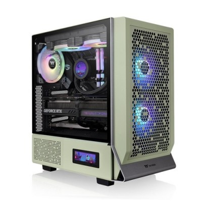 Case ThermalTake Ceres 300 TG Midi-Tower Vetro Temperato ARGB Verde Chiaro