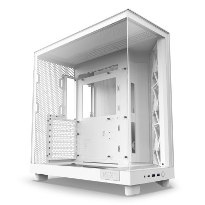 Case NZXT H6 Flow Midi-Tower Vetro Temperato RGB Bianco