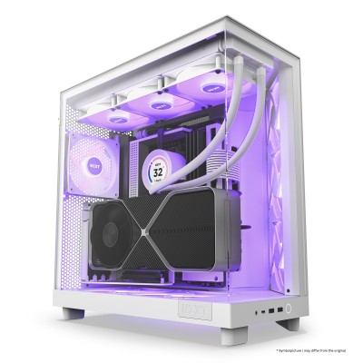 Case NZXT H6 Flow Midi-Tower Vetro Temperato RGB Bianco