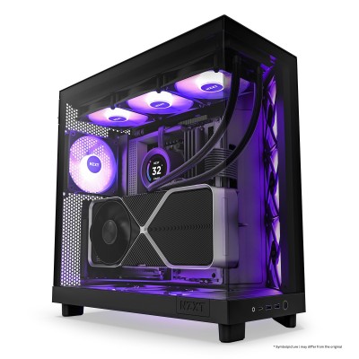 Case NZXT H6 Flow Midi-Tower Vetro Temperato RGB Nero