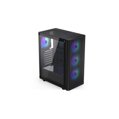 Case Endorfy Ventum 200 ARGB Midi-Tower Vetro Temperato Nero