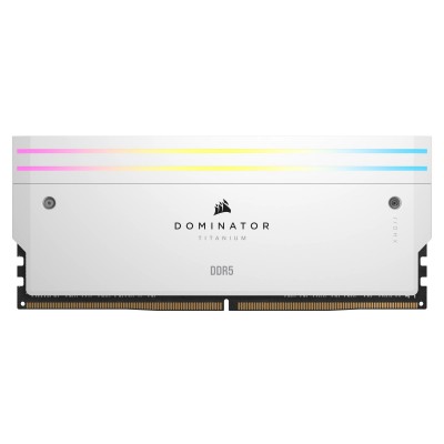 Ram CORSAIR DOMINATOR TITANIUM DDR5 6000Mhz 64GB (2X32) RGB XMP 3.0 CL30 BIANCO