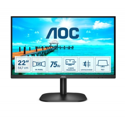 Monitor AOC 22B2H 22'' FullHD VA HDMI VGA LED Nero