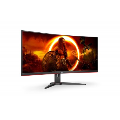 Monitor AOC CU34G2XE BK 34'' UWQHD VA Nero Opaco Rosso