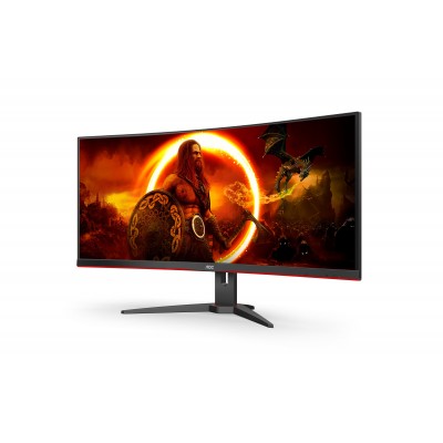 Monitor AOC CU34G2XE BK 34'' UWQHD VA Nero Opaco Rosso