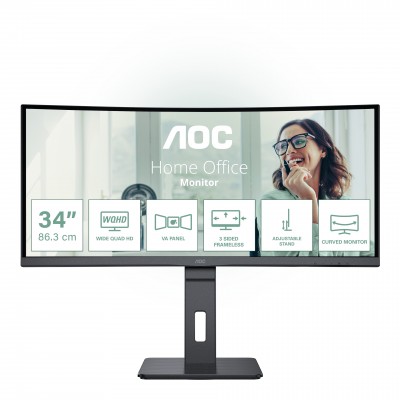 Monitor AOC CU34P3CV 34'' WQHD VA Adaptive-Sync USB LED Nero