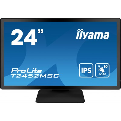 Monitor iiyama ProLite T2452MSC-B1 24'' Full HD IPS Touchscreen HDMI DisplayPort USB  LED Nero