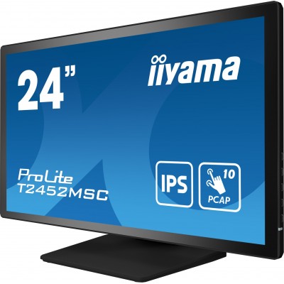 Monitor iiyama ProLite T2452MSC-B1 24'' Full HD IPS Touchscreen HDMI DisplayPort USB  LED Nero