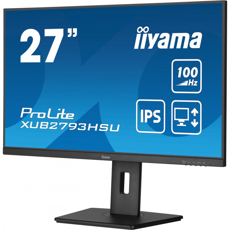 Monitor iiyama ProLiteXUB2793HSU-B6 27'' FullHD AMD Free-Sync IPS LED Nero Opaco