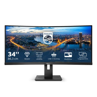 Monitor Philips 346B1C 00 34'' WQHD VA Adaptive-Sync HDMI LED Nero