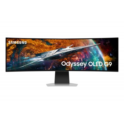 Monitor SAMSUNG Odyssey OLED G9 S49CG954SU 49'' UWQHD AMD Free-Sync Premium Pro HDMI DisplayPort OLED Argento