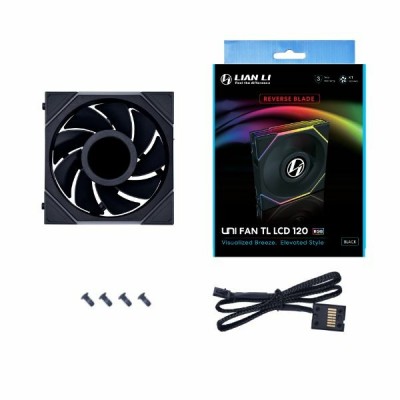 Ventola LIAN LI Uni FAN TL Nera Lama Inversa LCD 120mm A-RGB