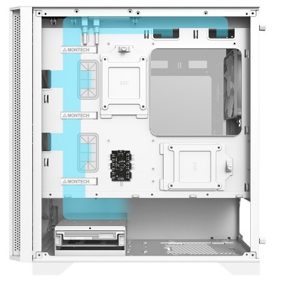 Case Montech AIR 100 ARGB Micro-ATX Vetro Temperato Bianco