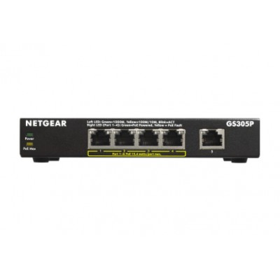 Switch NETGEAR Desktop Gigabit 4-port 10 100 1000 GS305P-200PES