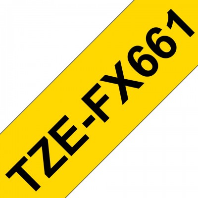 Nastro Brother Nero su giallo TZe-FX661