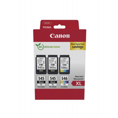 Value Pack Canon nero   differenti colori   Bianco PG-545XL+CL-546XL