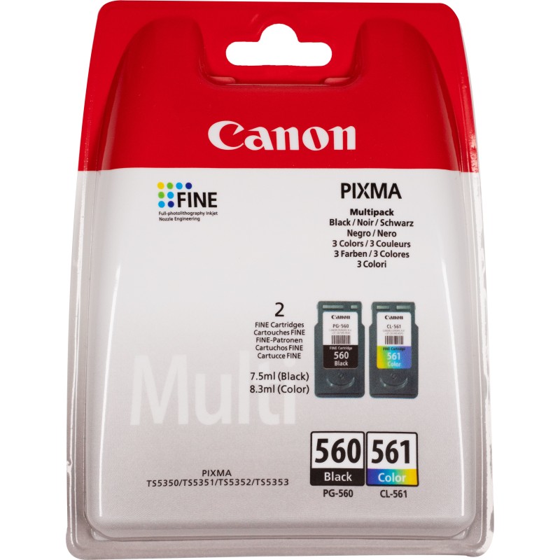 Multipack Canon nero   differenti colori PG-560+CL-561 3713C006