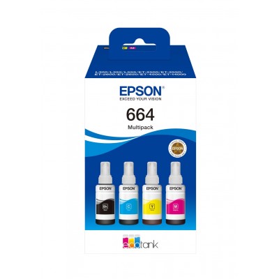 Multipack Epson nero   ciano   magenta   giallo C13T664640 664 27000 pagine 70ml