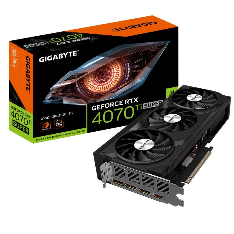 Scheda Video Gigabyte Nvidia GeForce RTX 4070 Ti SUPER WINDFORCE OC 16GB GDDR6X