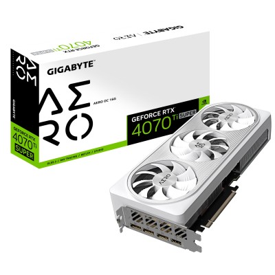 Scheda Video Gigabyte Nvidia GeForce RTX 4070 Ti SUPER Aero OC 16GB GDDR6XBianca