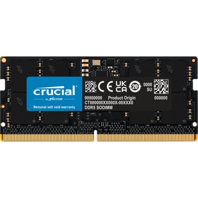 Ram SO DIMM Crucial DDR5 5600 MHz 16 GB (1x16) CL 46 Nero