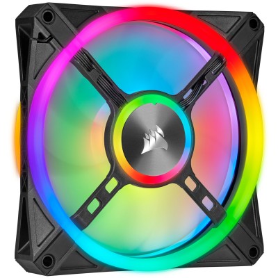 Case Corsair iCUE QL140 RGB PWM RGB-Controller 140mm Kit da 2 Nero