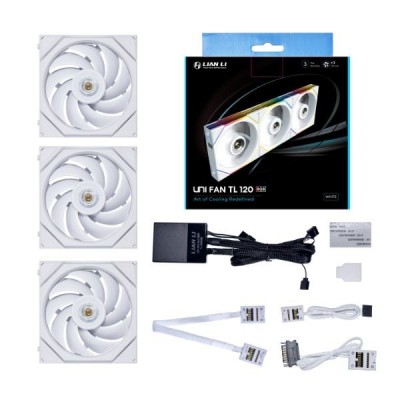 Ventola Lian Li UNI FAN TL Series 120mm Kit da 3 Bianco