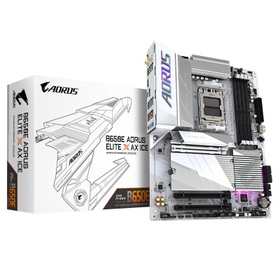 Scheda Madre GIGABYTE B650E Aorus Elite X ICE AM5 DDR5 ATX Bianca