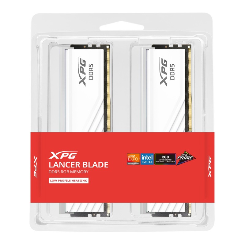 RAM ADATA XPG Lancer Blade DDR5 6000Mhz 32GB (2X16) RGB XMP EXPO BIANCO CL30